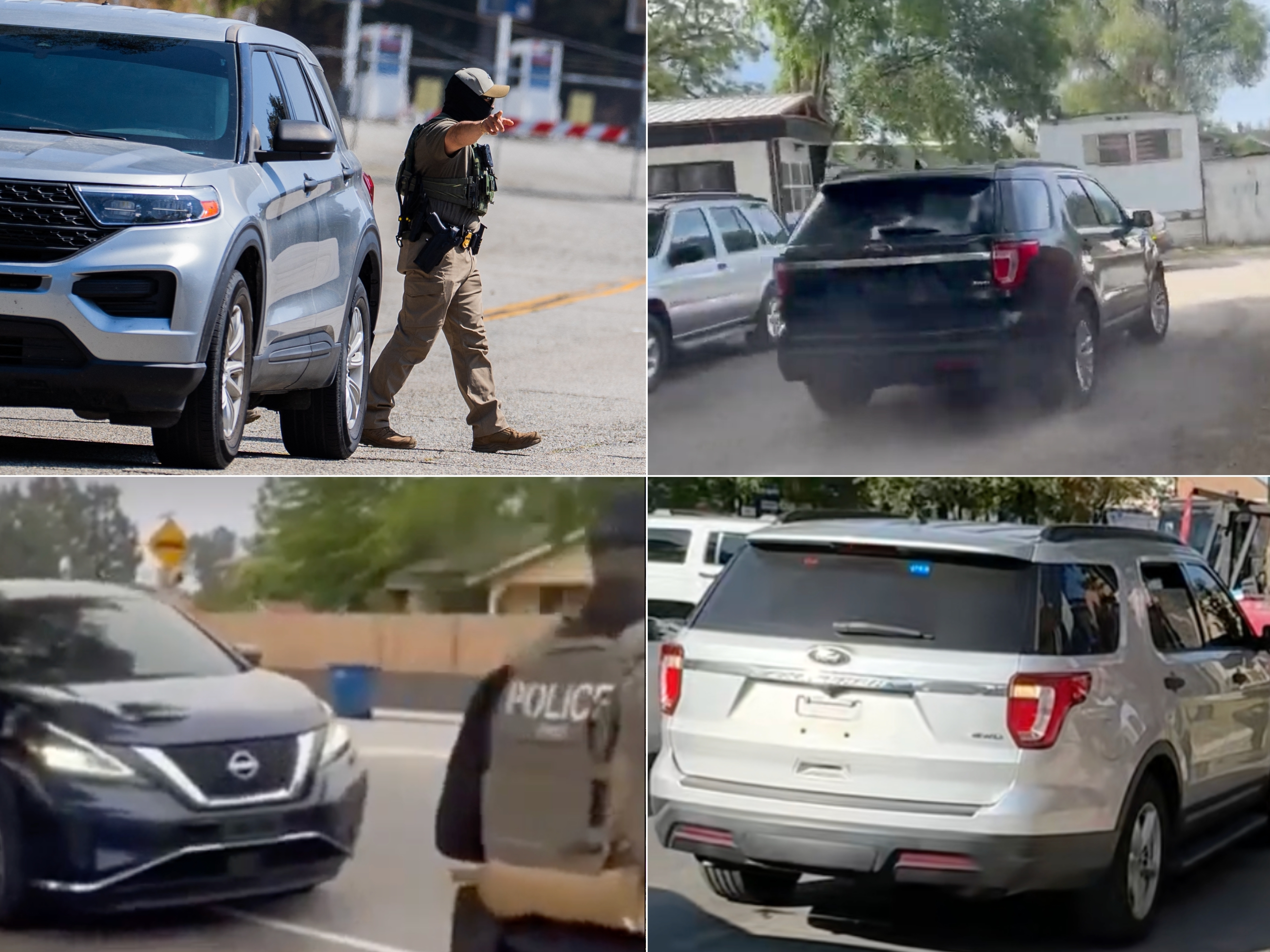 caption: Over the past year, many<strong> </strong>federal law enforcement agents conducting immigration arrests have been concealing their faces under masks and vehicles being used in what appear to be immigration-related arrests do not have license plates.