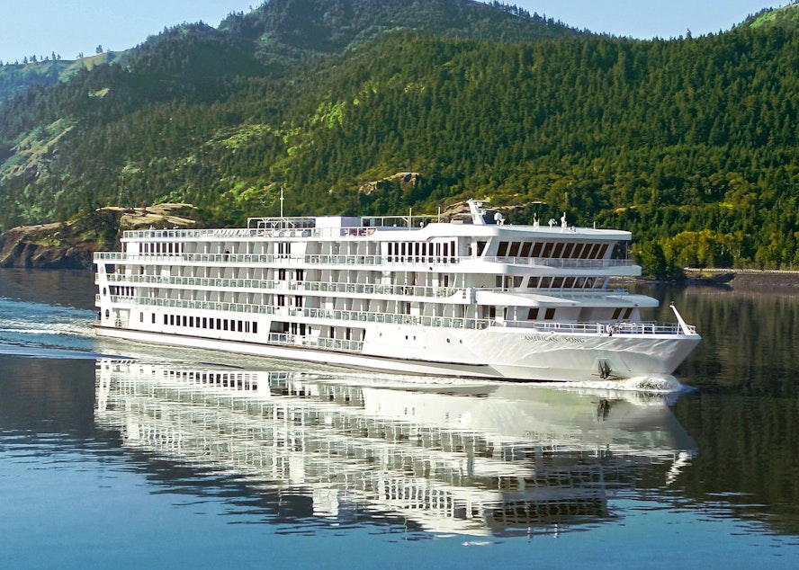 caption: Modern-style riverboats and coastal cruise ships in the American Cruise Lines fleet carry 100-190 passengers.