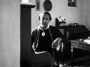 caption: Composer Julia Perry, photographed in Florence, Italy, in 1957 after she won her second Guggenheim fellowship.