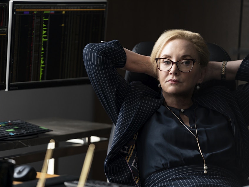 caption: J. Smith-Cameron plays Gerri Kellman in HBO's <em>Succession.</em>