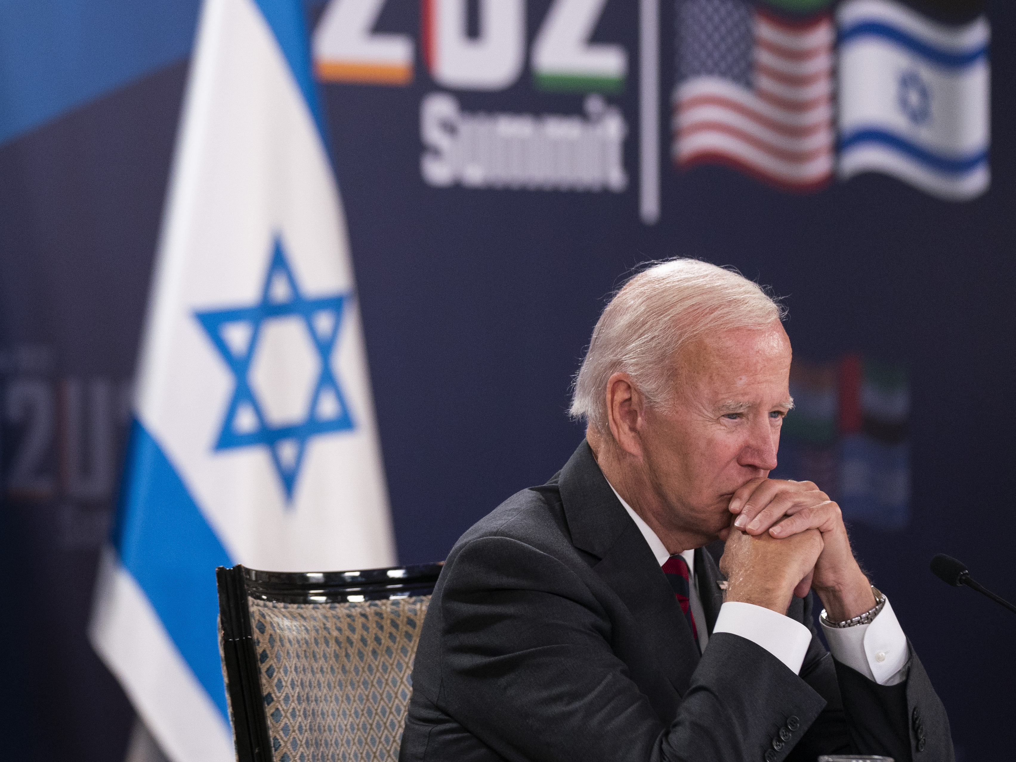 caption: President Biden says he always talks about human rights abroad. But he stopped short of saying he would raise the 2018 killing of journalist Jamal Khashoggi when he meets Saudi leaders on Friday.