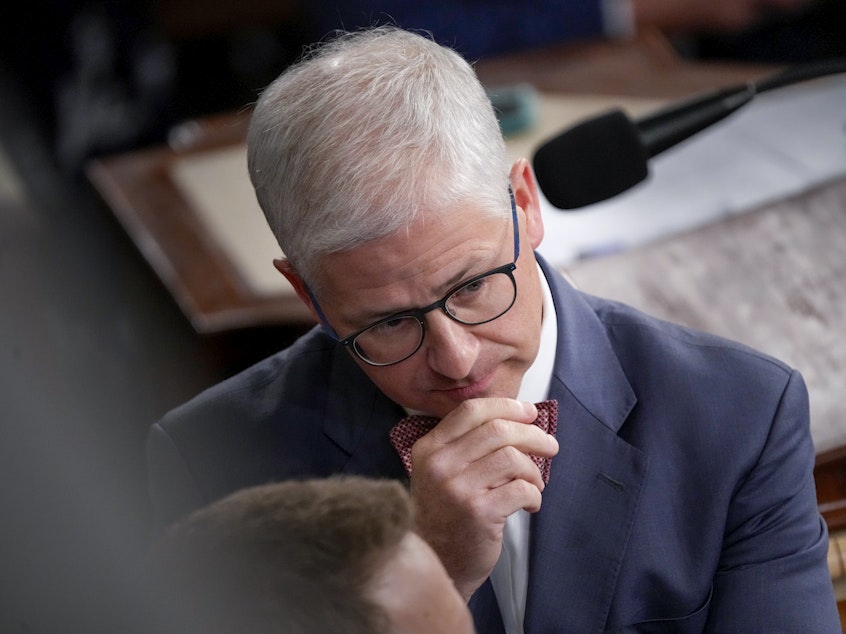 caption: Republicans are discussing a plan to empower Speaker Pro Tem Patrick McHenry, R-NC, to allow the House to complete basic functions while the race for Speaker continues.