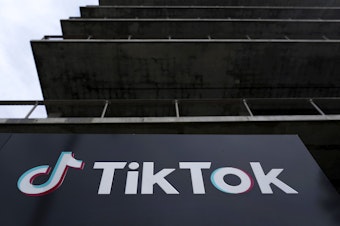 caption: The TikTok Inc. building is seen in Culver City, Calif., on March 17, 2023.