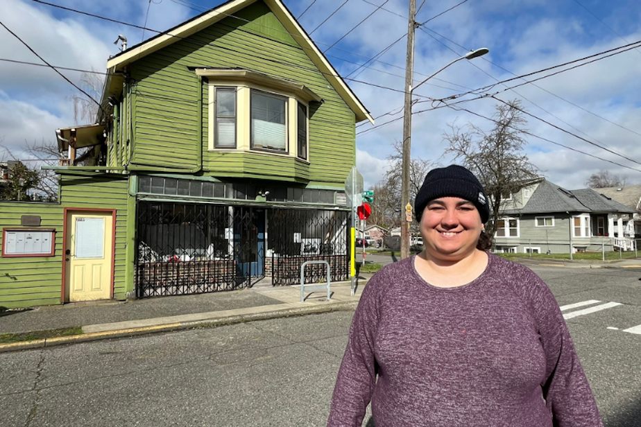 caption: Community organizer and food entrepreneur Marisa Figueroa intends to remodel a shop space in Seattle's Georgetown neighborhood into Bloom Bistro and Grocery, bringing a grocery store to a neighborhood that has been without one for years. 