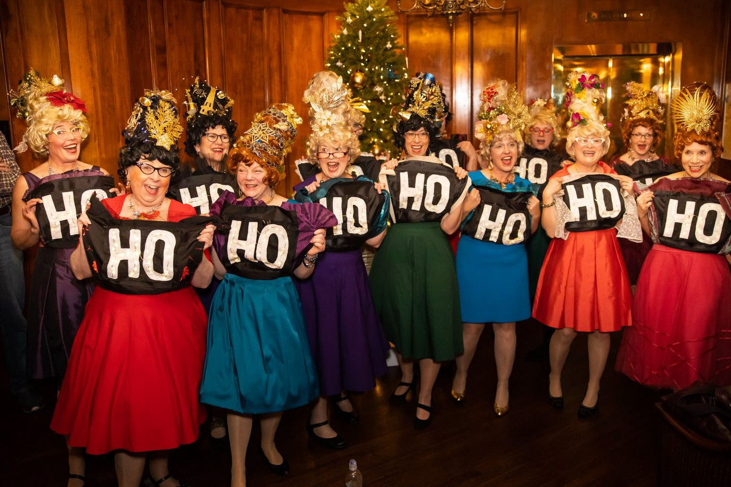 caption: The Beaconettes sing original lyrics to familiar tunes in four-part harmony.