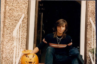 caption: Jay Cook with a Halloween pumpkin shortly before he was killed in November of 1987. Jay was 20 at the time of his death.