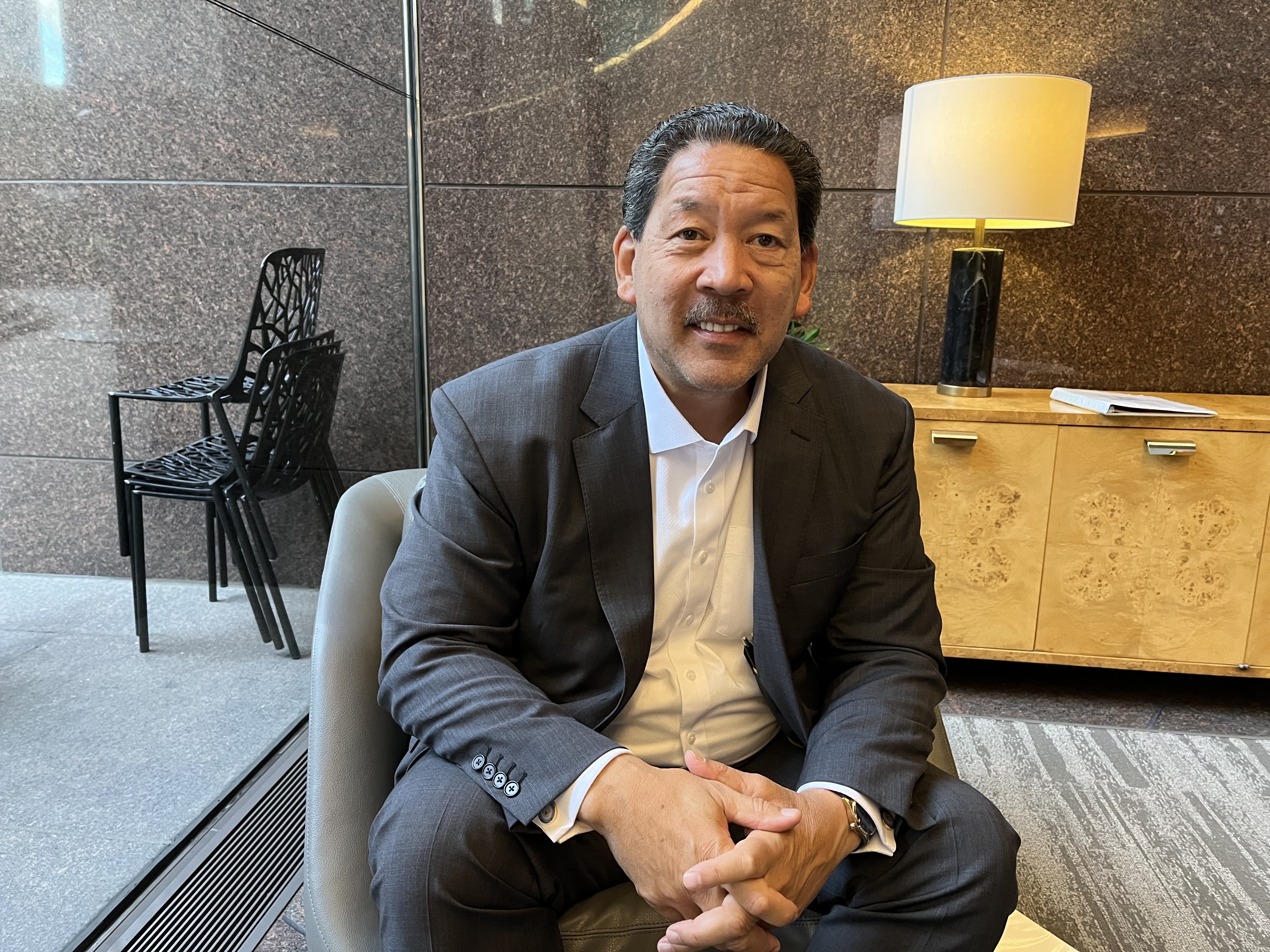 caption: Seattle Mayor Bruce Harrell, photographed at the Columbia Tower on Oct. 1, 2025. 
