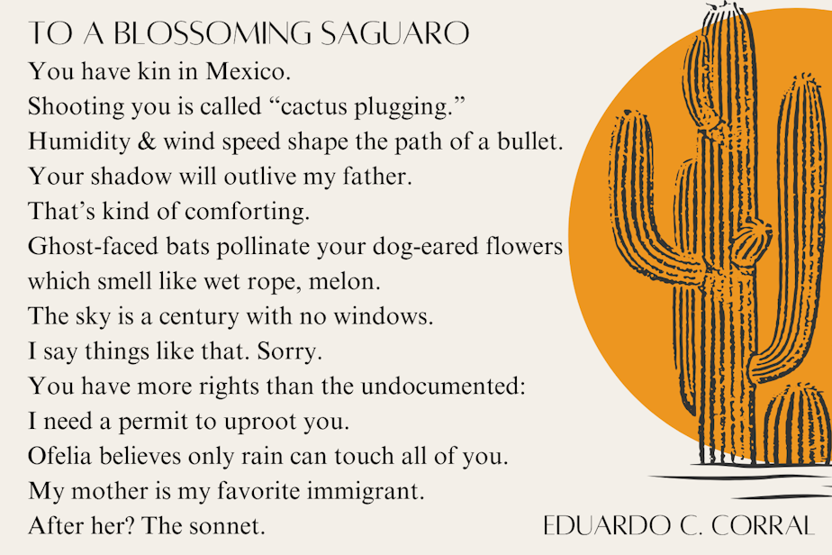 To A Blossoming Saguaro By Eduardo C. Corral