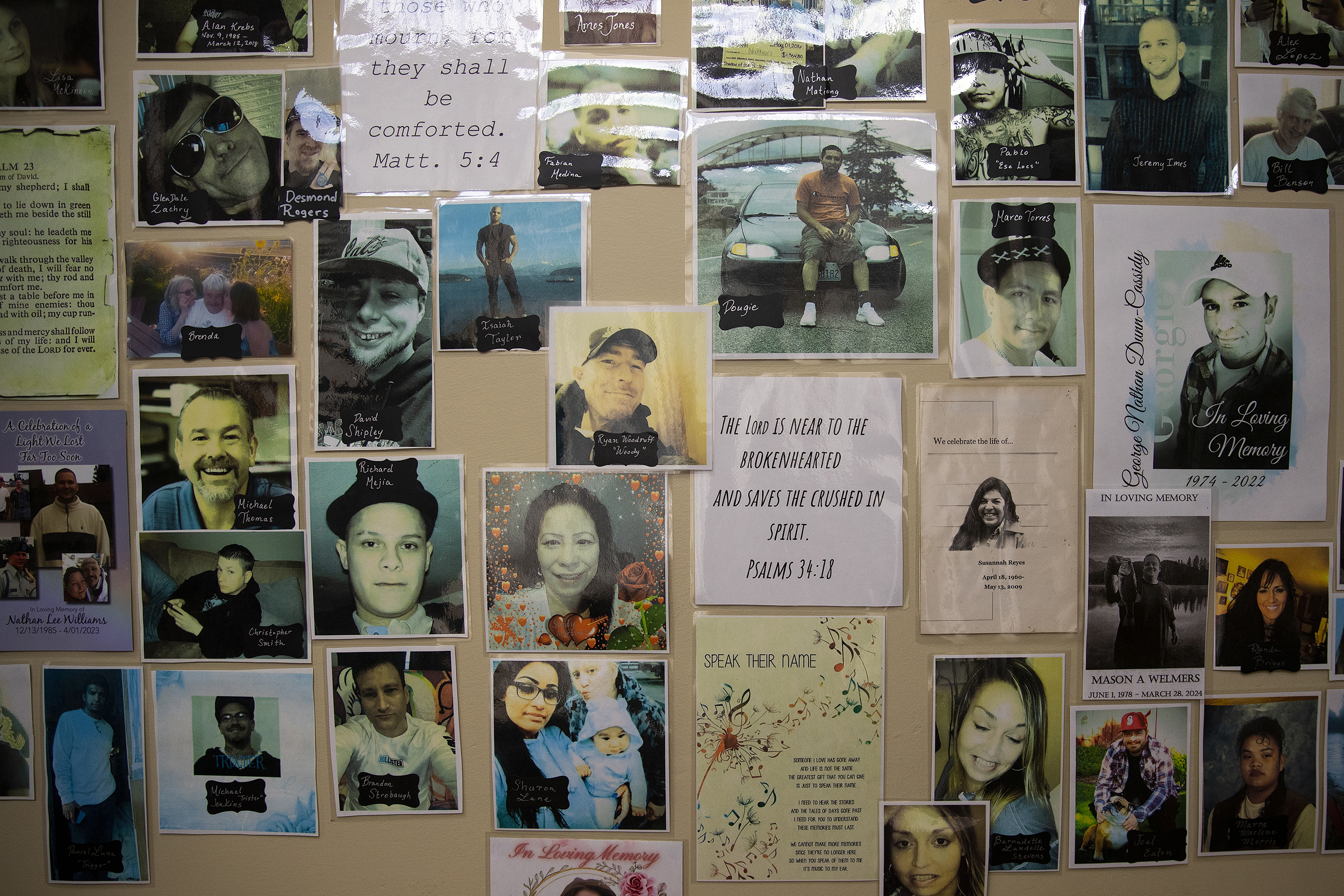 caption: A memorial to community members who have died is shown on Thursday, March 5, 2026, at Tierra Nueva in Burlington. 