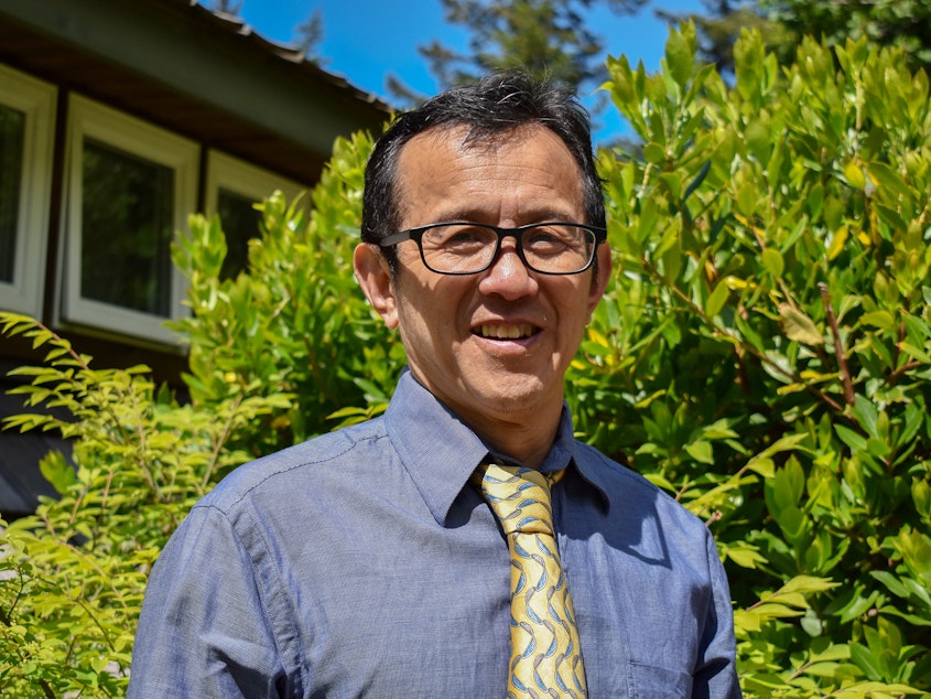 caption: Dr. Ming Lin was fired from his position as an emergency room physician at PeaceHealth St. Joseph Medical Center in Bellingham, Washington after publicly complaining about the hospital's infection control procedures during the pandmic.