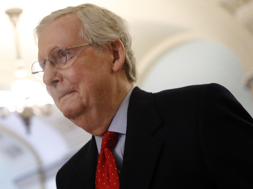 caption: Senate Majority Leader Mitch McConnell, R-Ky., and the GOP majority have confirmed 200 judicial nominees by President Trump. It's a program that will affect U.S. law for decades.