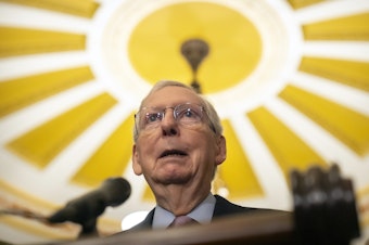 caption: Senate Minority Leader Mitch McConnell will step down as leader in November.