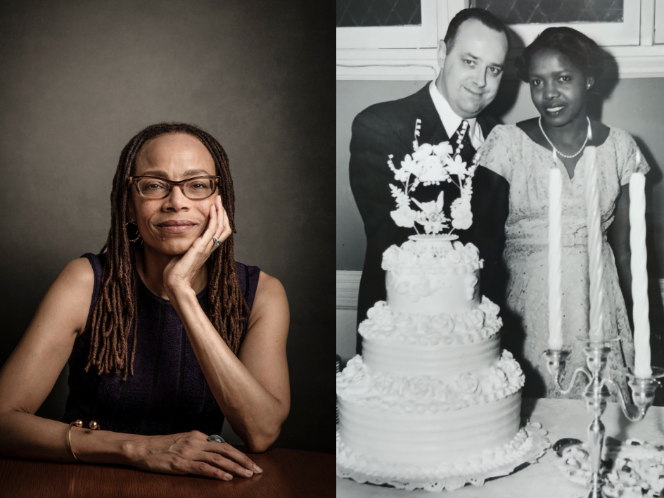 caption: Dorothy Roberts (left) is a legal scholar at the University of Pennsylvania. Her parents, Robert and Iris, married in the 1950s.