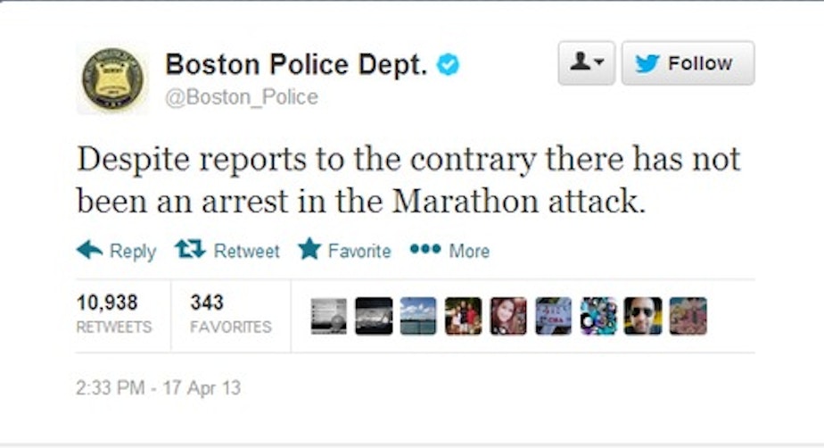 caption: Twitter exploded with misinformation during the Boston Marathon, but research Kate Starbird said that first response organizations were an example of good social media during a crisis.
