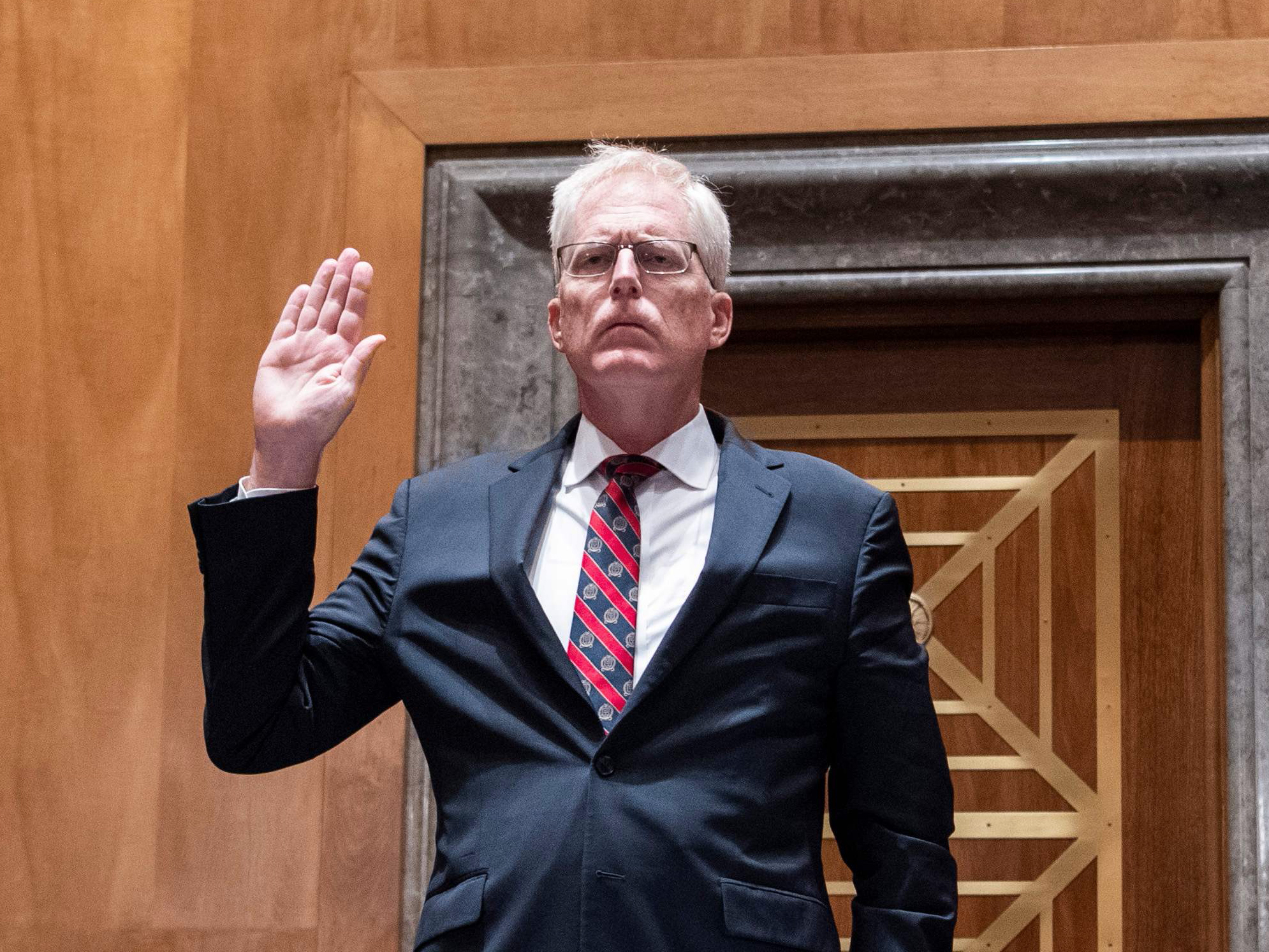 caption: Christopher Miller, seen at a Senate hearing in September, was named acting defense secretary on Monday as part of President Trump's shake-up of the national security community.