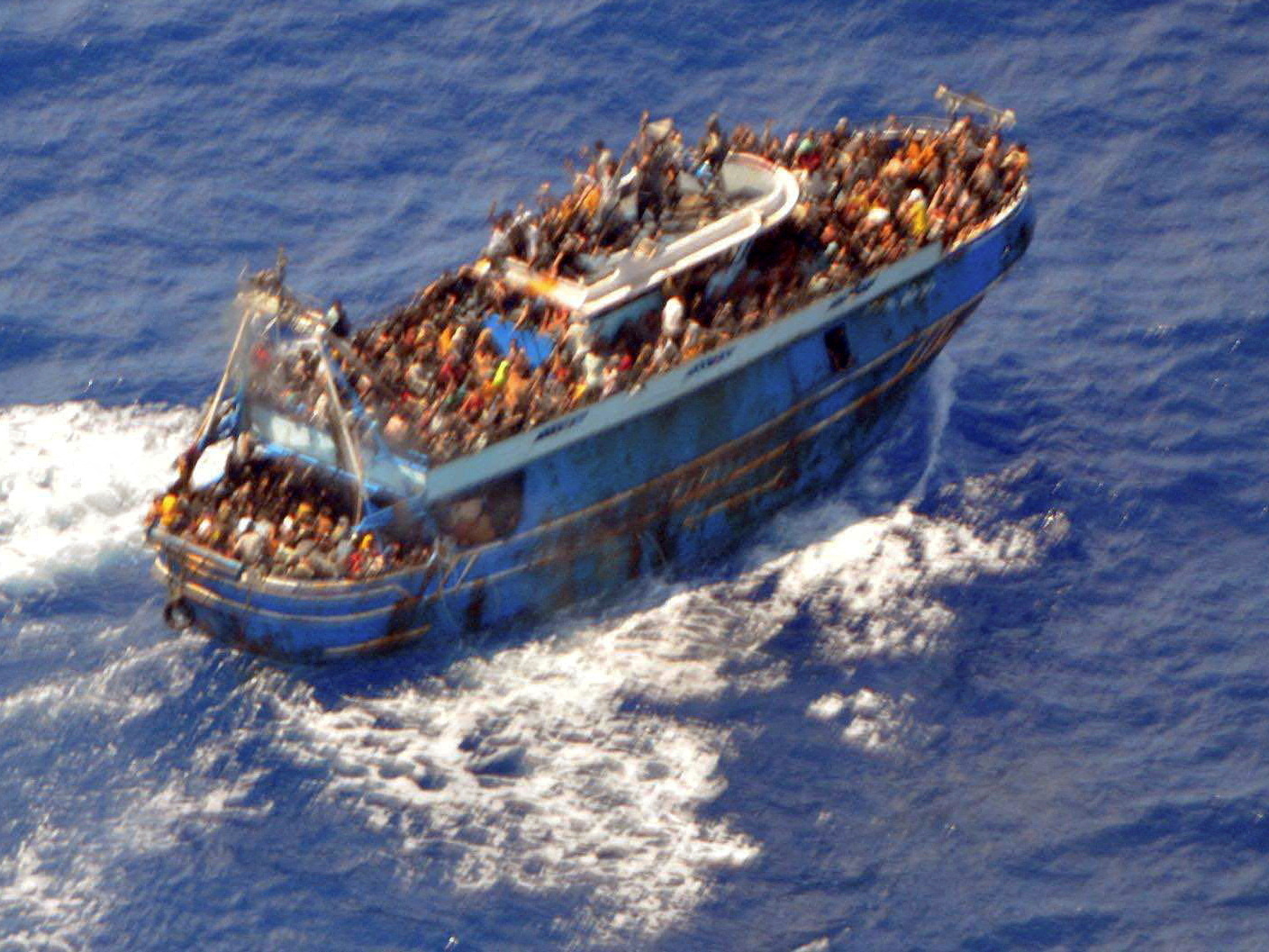 caption: Migrants onboard the Adriana, during a rescue operation before the boat capsized on the open sea off Greece on June 14. Egypt is the country with the highest number of illegal migrants heading to Europe.