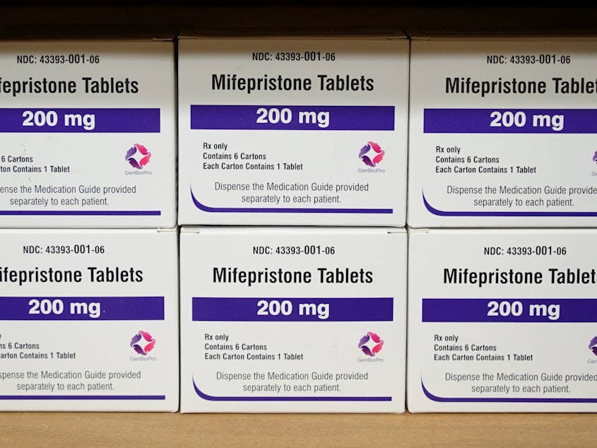 caption: Access to mifepristone, a widely used abortion medication, is in jeopardy after a pair of conflicting court rulings on Friday.