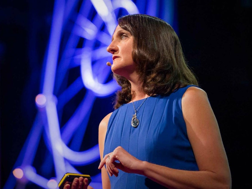 caption: Sandra Aamodt speaking at TEDGlobal in 2013
