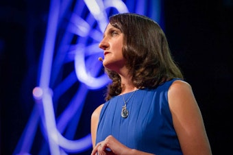 caption: Sandra Aamodt speaking at TEDGlobal in 2013