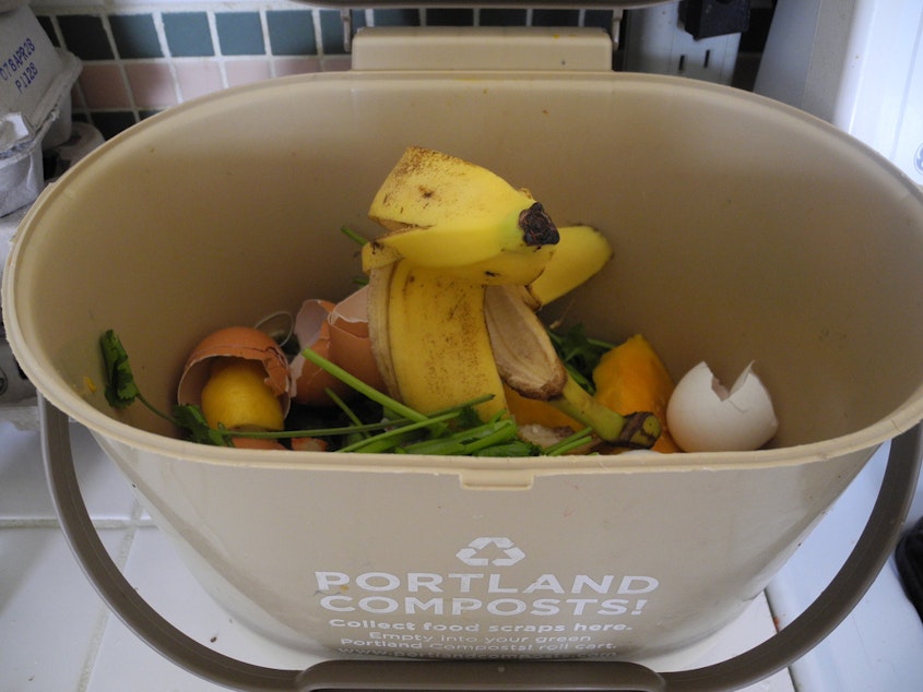 caption: A vote by the Seattle City Council may put the city more on par with Portland, Ore., in terms of food waste recycling.