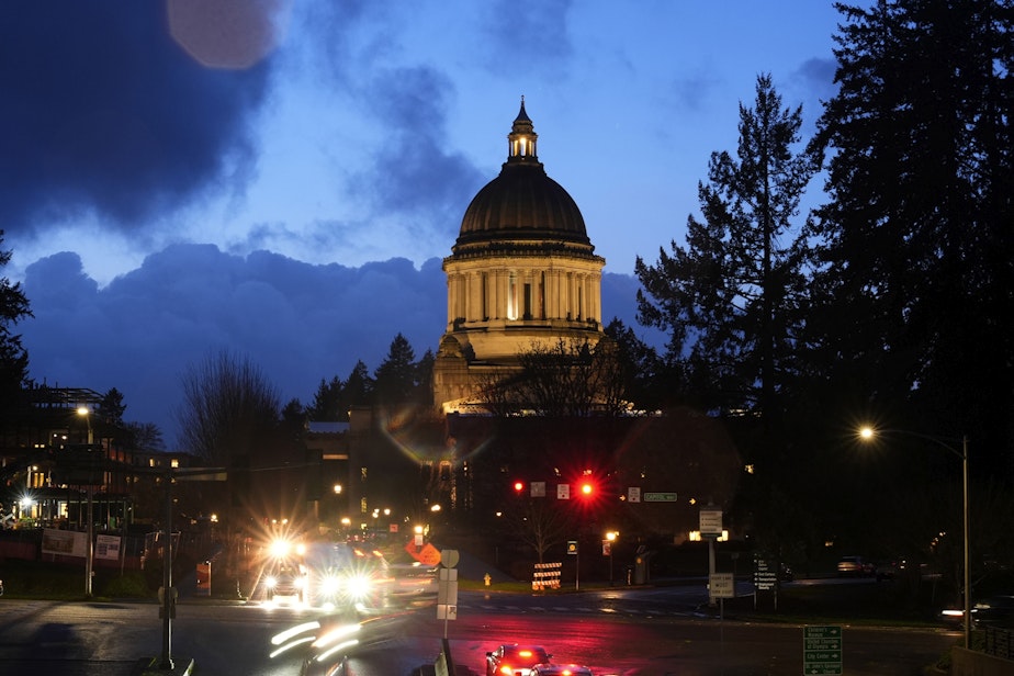 caption: The Washington state Capitol building is pictured on Tuesday, Jan. 9, 2024, in Olympia, Wash.