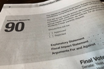 caption: A description of Referendum 90 in the 2020 Washington State Voters' Guide. 