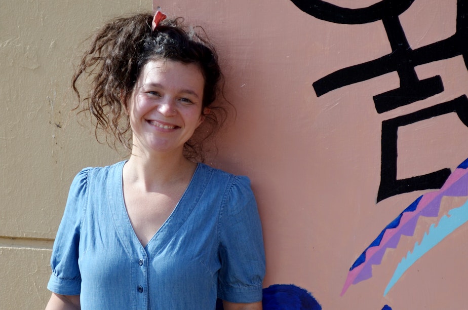 caption: Annie Dugas teaches language arts at Rainier Beach High School.
