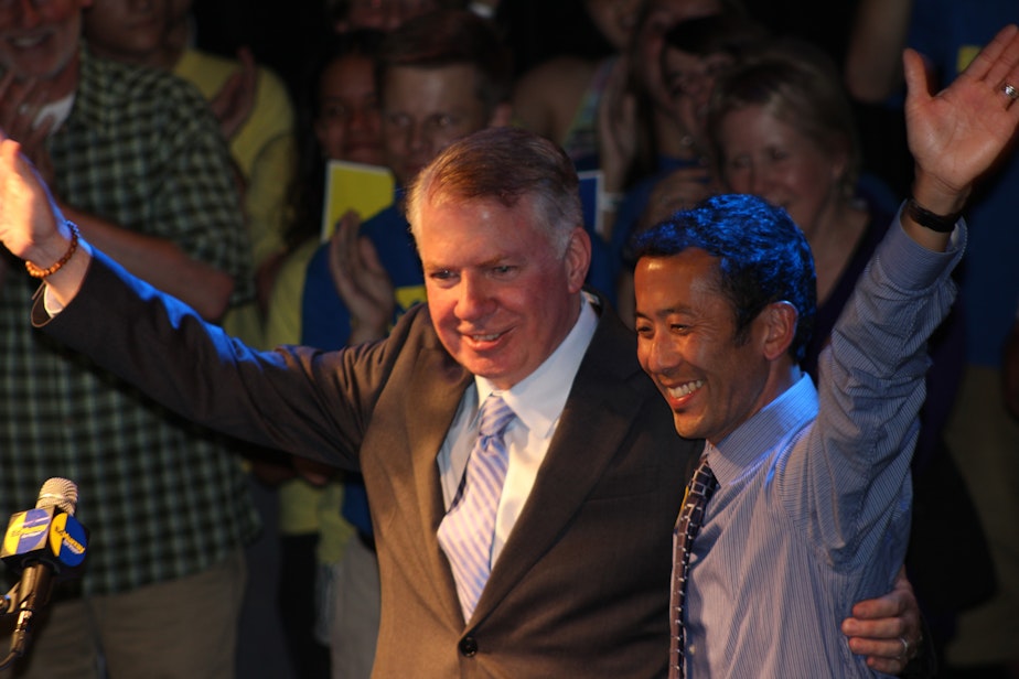 caption: Seattle mayor-elect Ed Murray (left).