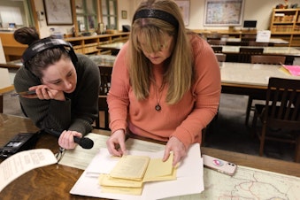 caption: Seattle Times reporter Sydney Brownstone, left, and Carrie Davidson, right. 
