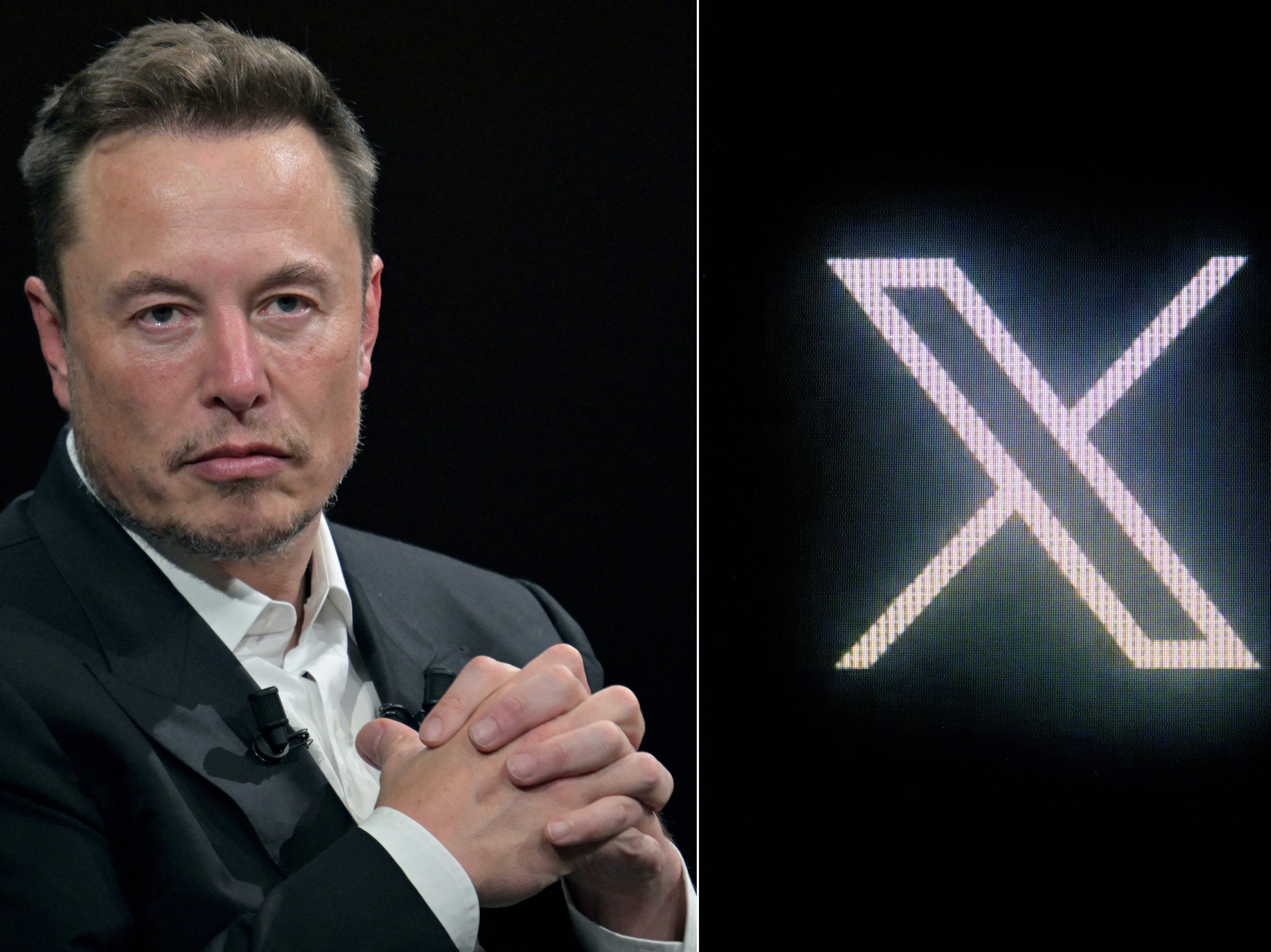 caption: After buying Twitter in 2022, Elon Musk changed the company's name to X. 