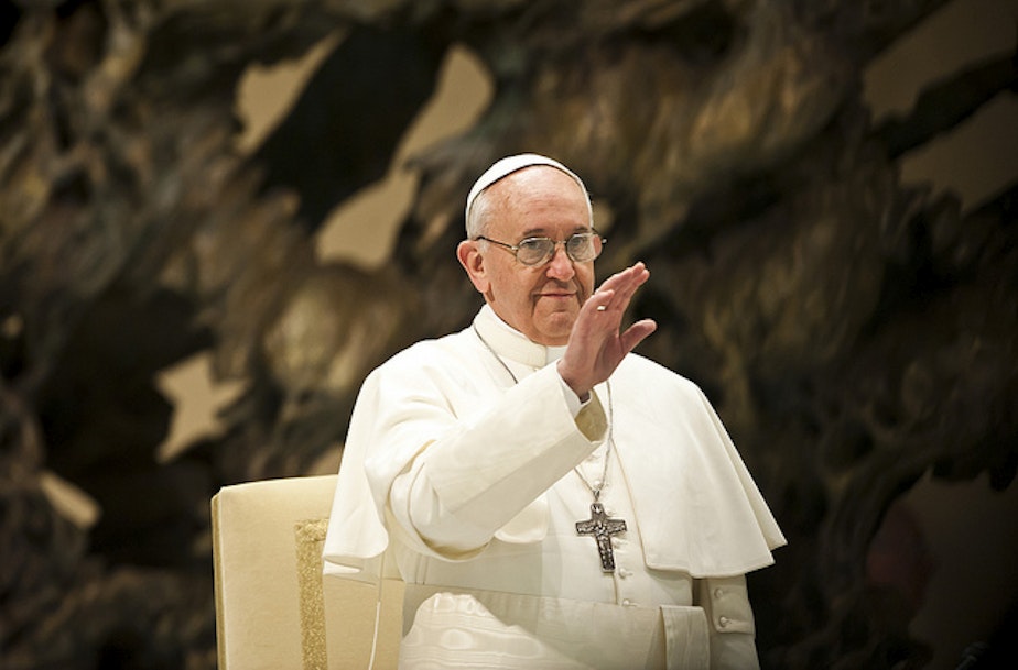 caption: Pope Francis in a file photo from 2013.