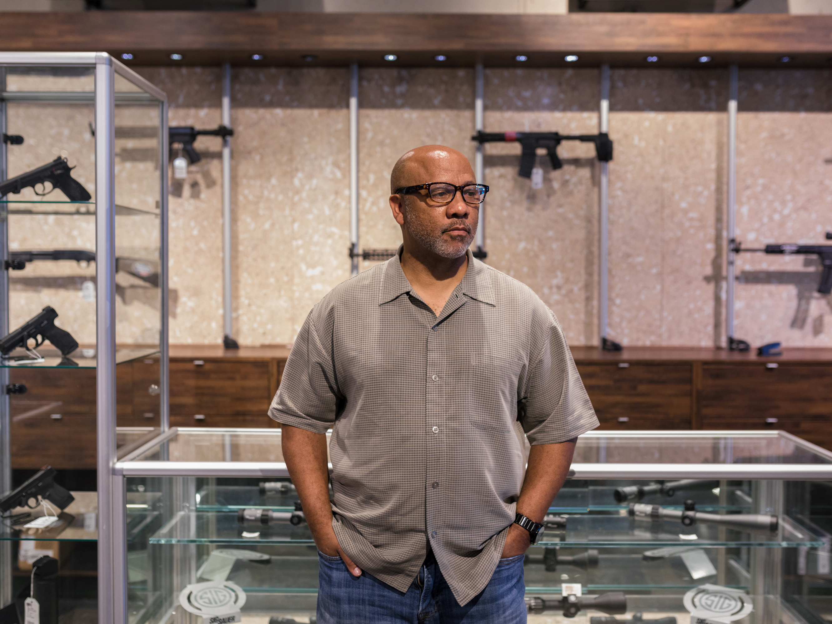 caption: Philip Smith is the president and founder of the National African American Gun Association. Since its creation in 2015, the group has seen rapid growth with roughly 30,000 members and 75 chapters nationwide.