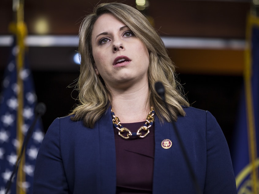 caption: Freshman Rep. Katie Hill, D-Calif., announced her resignation on Sunday following allegations that she had inappropriate sexual relations with a member of her staff.