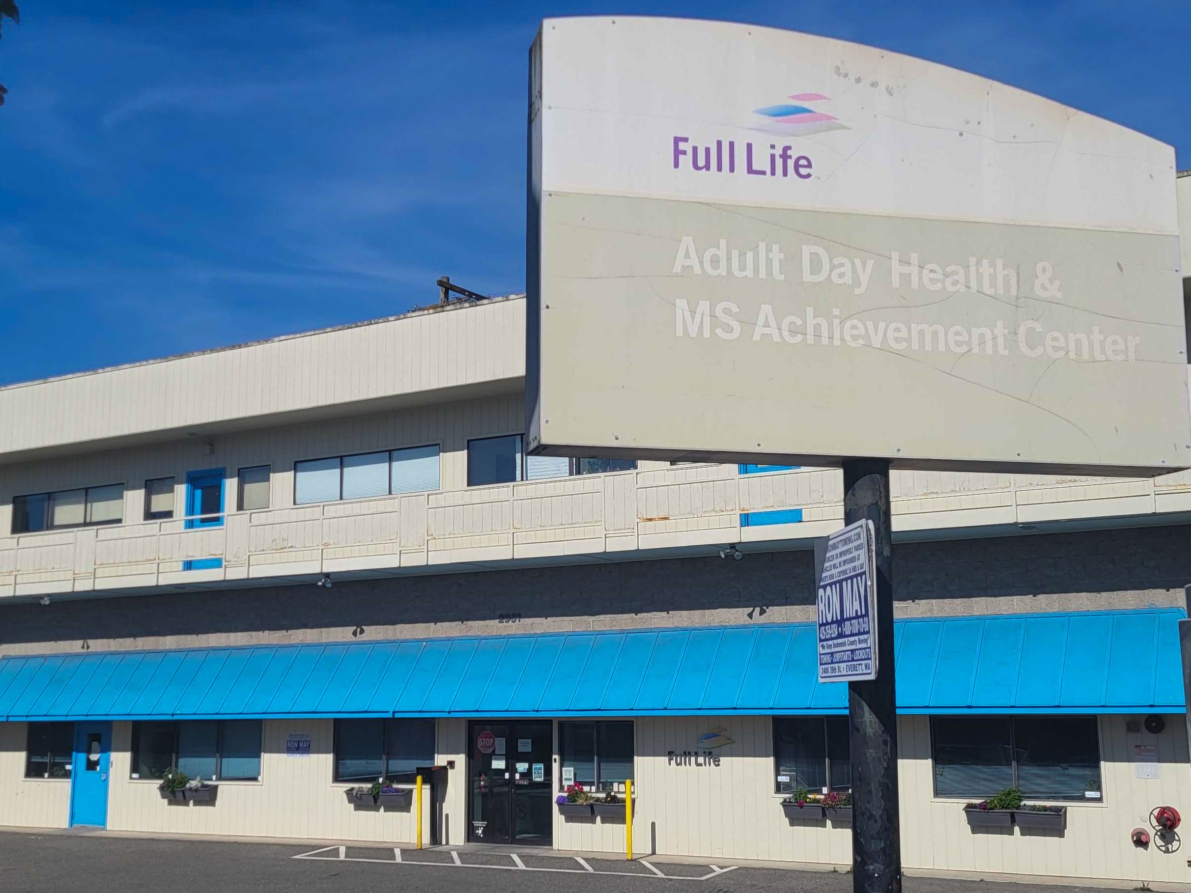 caption: The Full Life Care center in Everett is slated to shut down July 19, 2025. Management blames a lack of state funding for the facility's closure.