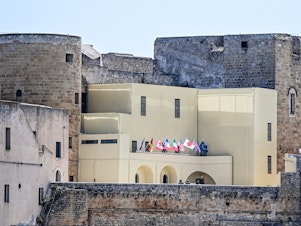 caption: Castello Svevo in Brindisi, Italy, where G7 leaders will meet for a dinner during their summit this week. 