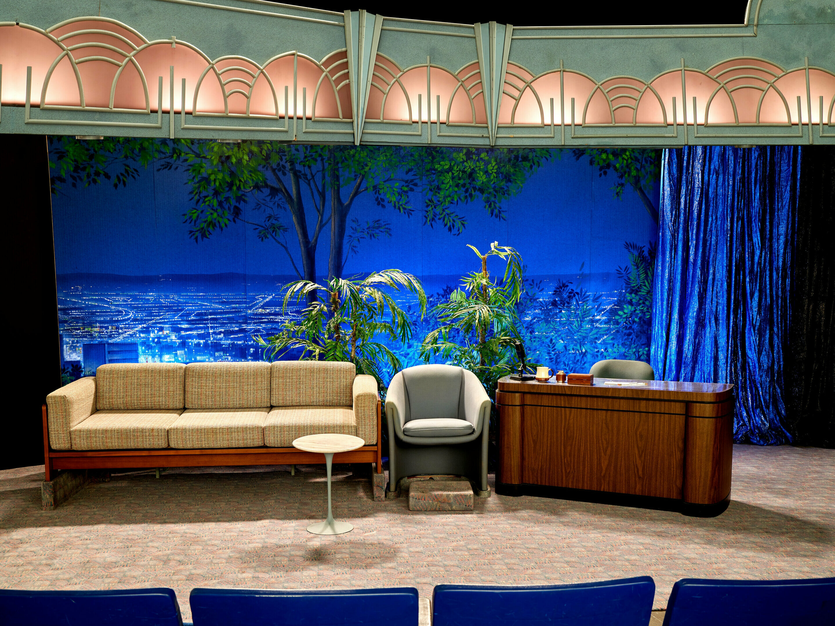 caption: Johnny Carson's <em>Tonight Show</em> set.