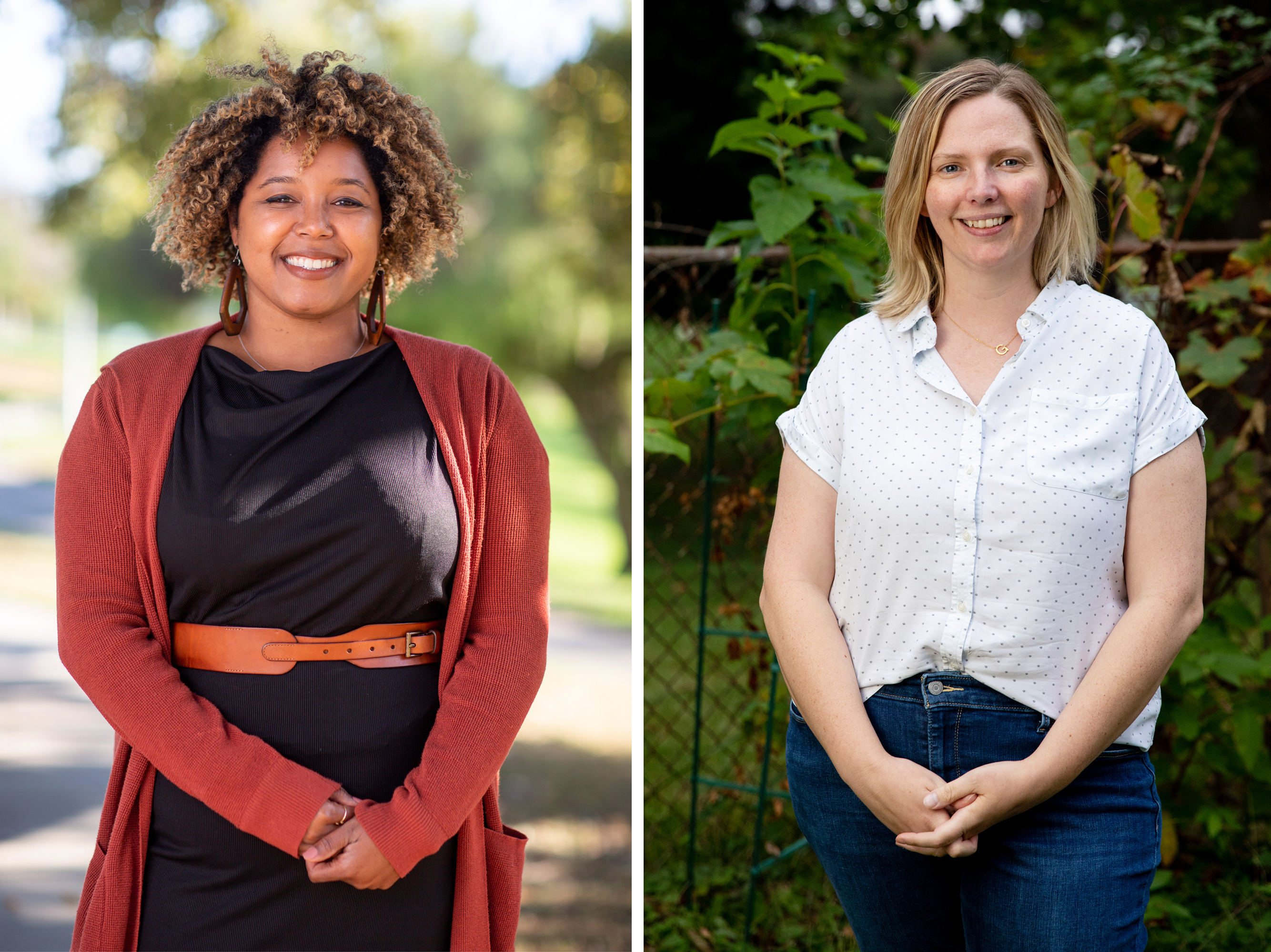 caption: Zahra Nealy (left) and Victoria Chamberlin both stand to benefit from recent changes to the Public Service Loan Forgiveness program.