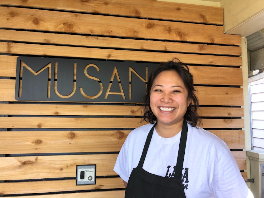 caption: Melissa Miranda, chef owner of Musang, a Filipino-focused restaurant in Seattle's Beacon Hill. 