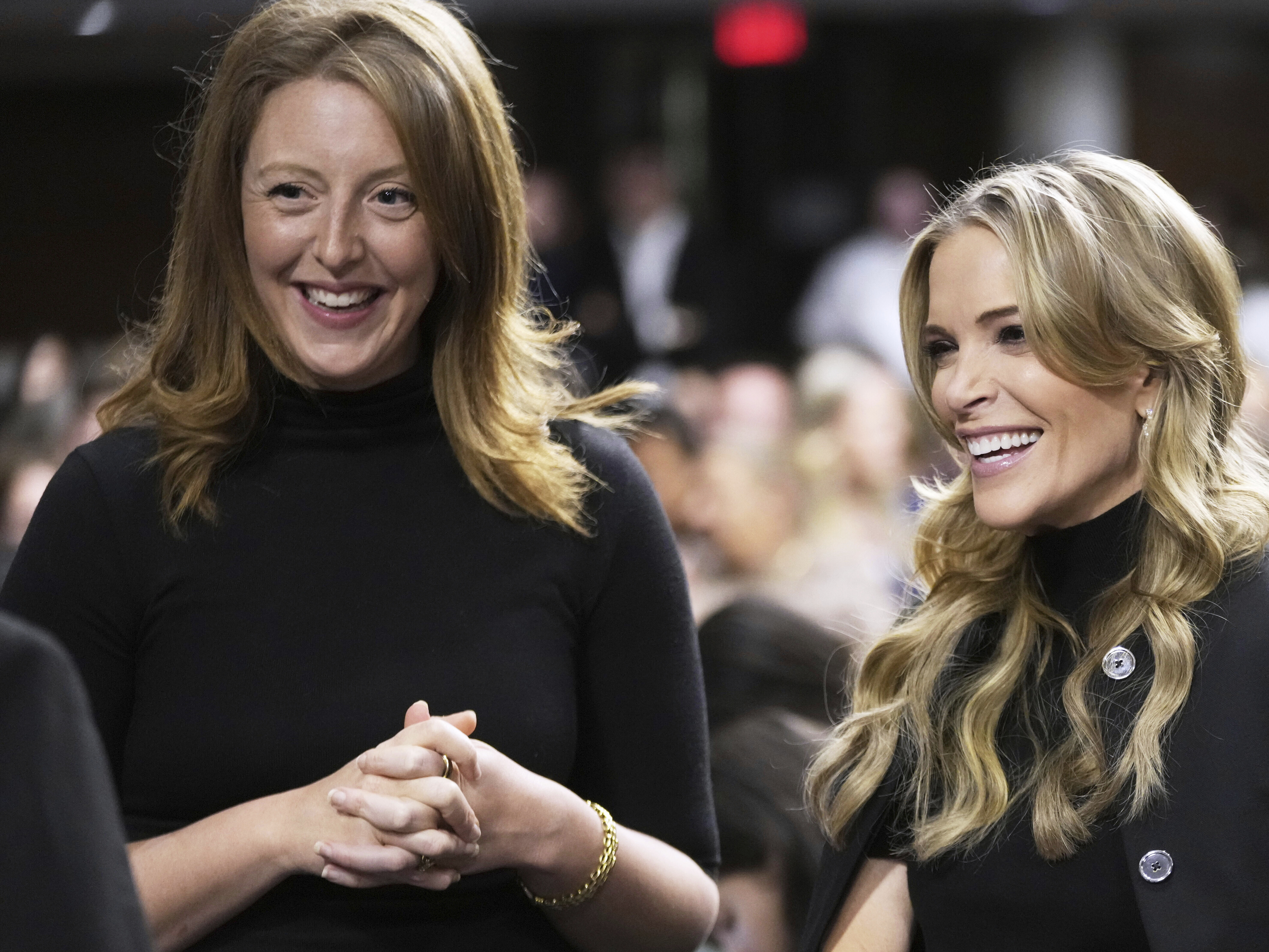 caption: Dr. Casey Means, a wellness influencer, left, and journalist Megyn Kelly attend a confirmation hearing for Robert F. Kennedy Jr. for the Secretary of Health and Human Services post, in Washington, D.C.