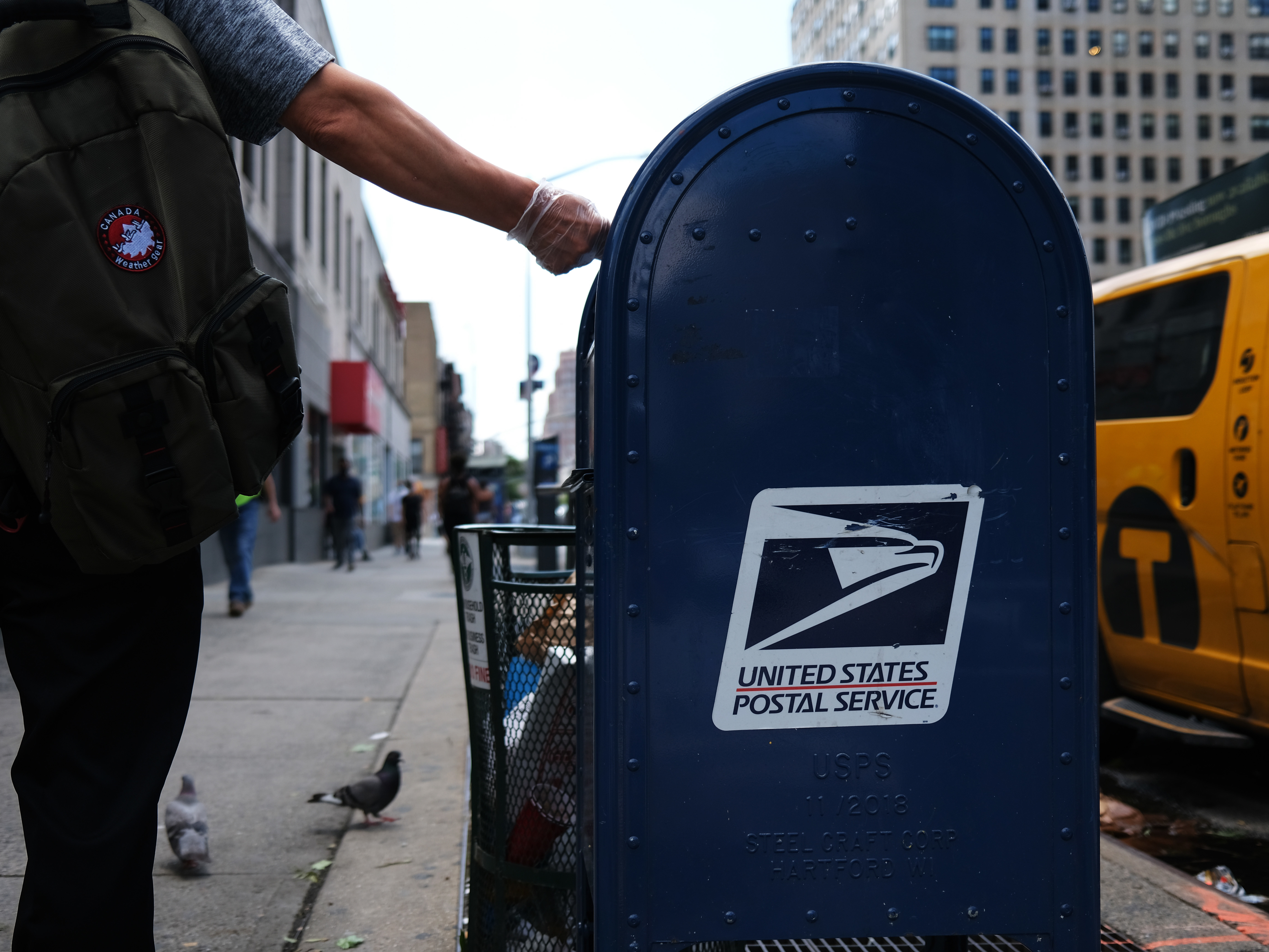 caption: Keys for United States Postal Service mail boxes like the one seen here are sometimes stolen from mail delivery people or sold on the darknet.