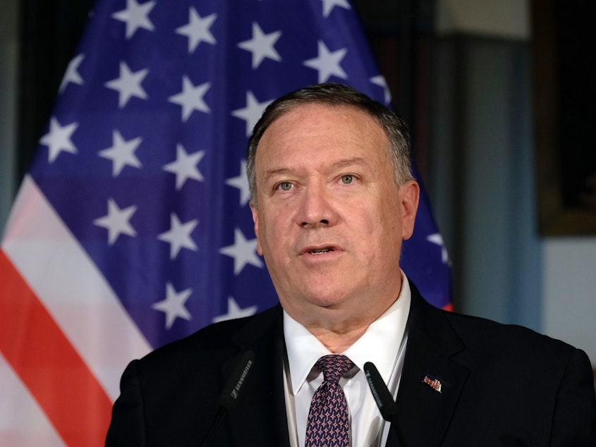 caption: Secretary of State Mike Pompeo said the U.S. strike against a Iran's top military commander "fit perfectly within our strategy in how to counter the threat of malign activity from Iran."