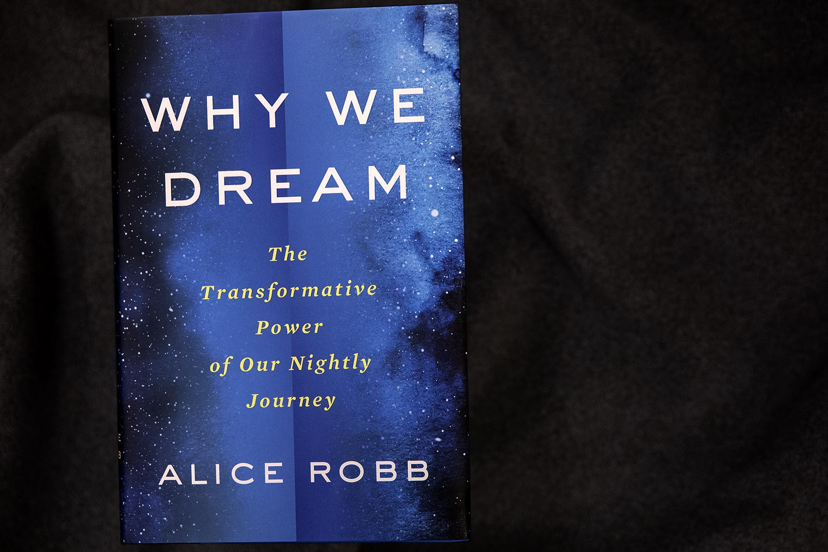 caption: "Why We Dream — The Transformative Power Of Our Nightly Journey," by Alice Robb. (Robin Lubbock/WBUR)