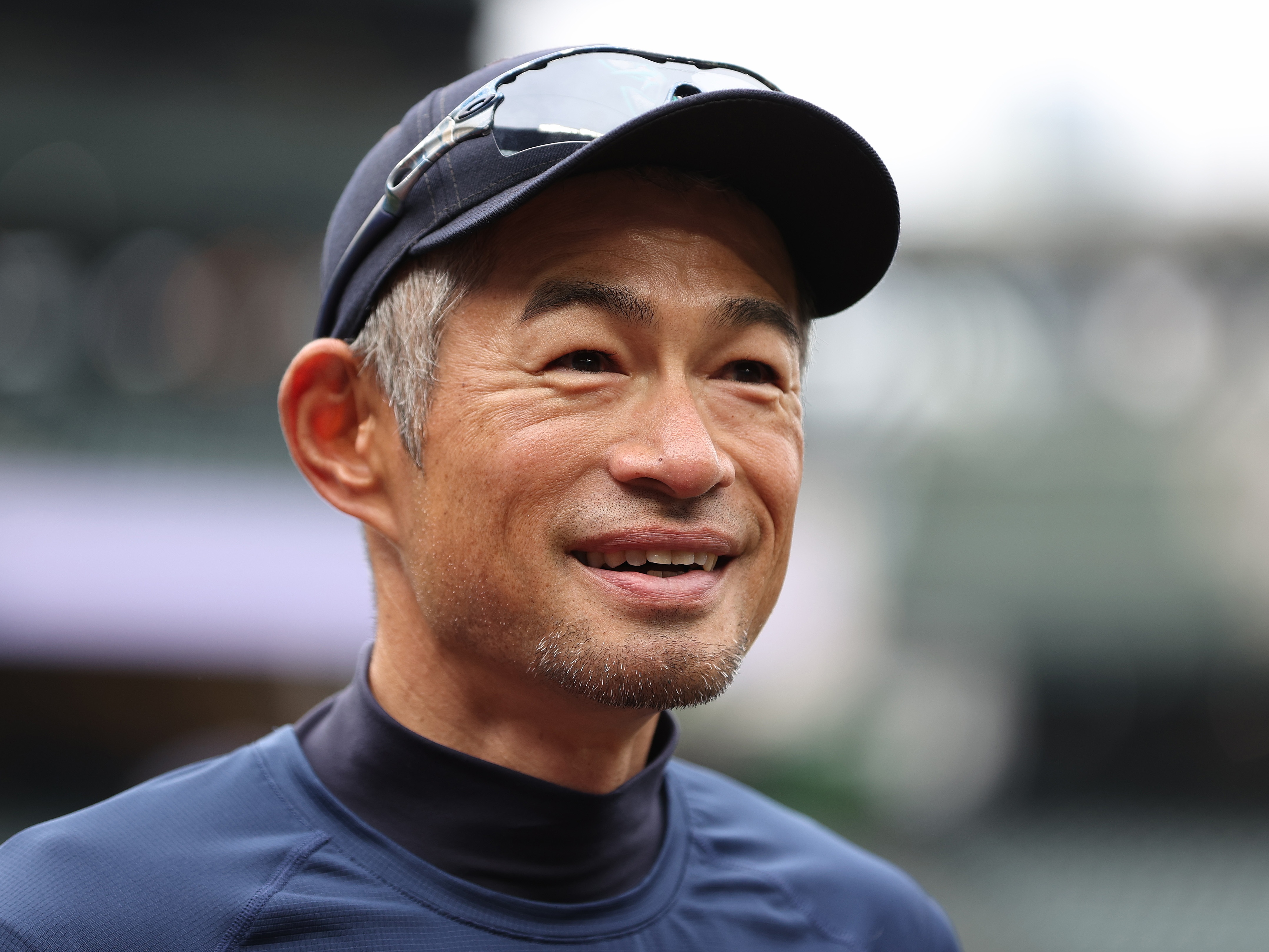 caption: Ichiro Suzuki looks on before a game between the Seattle Mariners and the St. Louis Cardinals on April 21, 2023 in Seattle, Wash. Suzuki was elected to Baseball's Hall of Fame Tuesday following his stellar career.