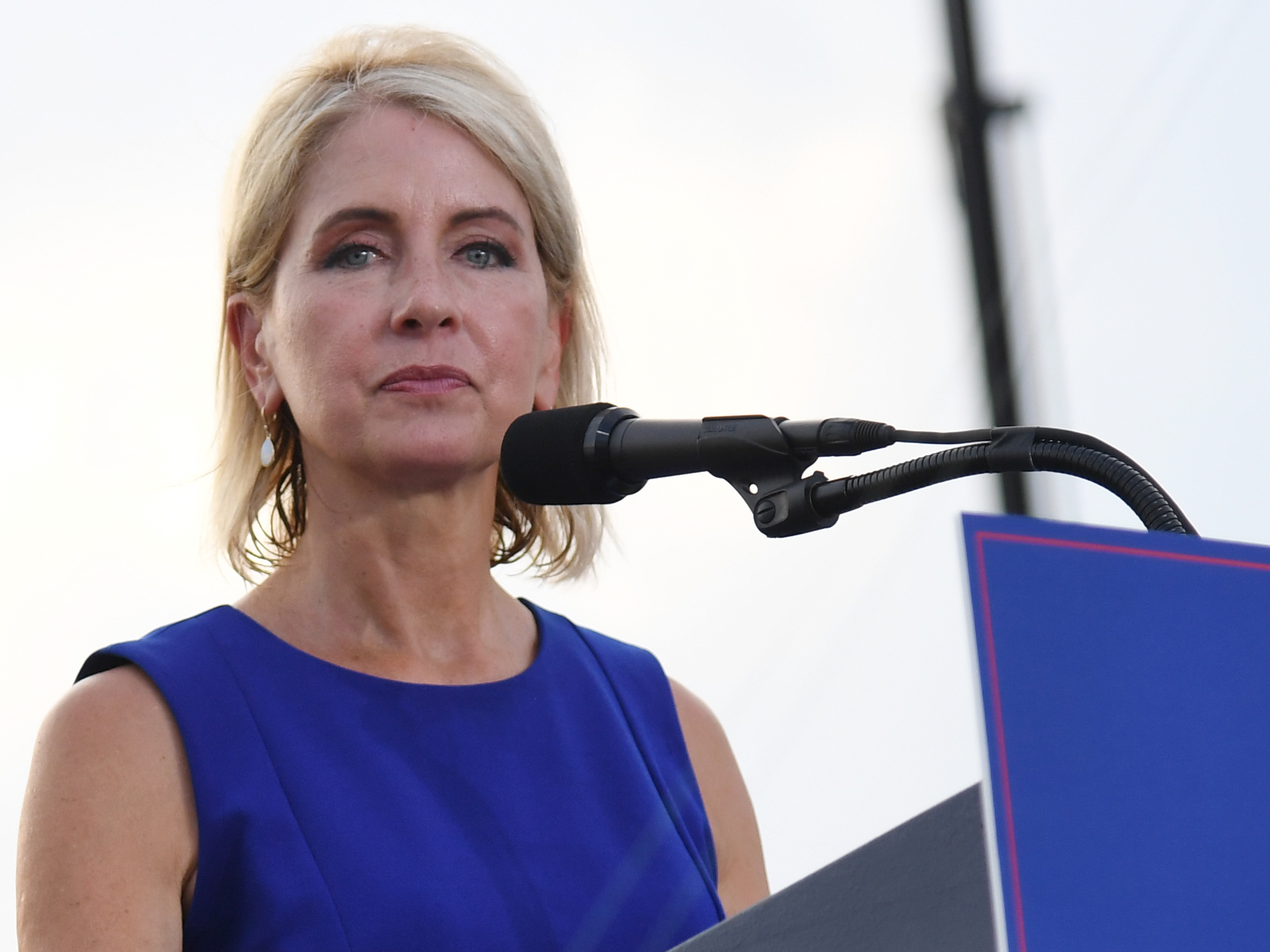 caption: Rep. Mary Miller, R-Ill., told a crowd at a Save America Rally with former President Donald Trump that the end of <em>Roe v. Wade</em> was "a historic victory for white life." Her campaign told NPR she meant to say "a victory for Right to Life."