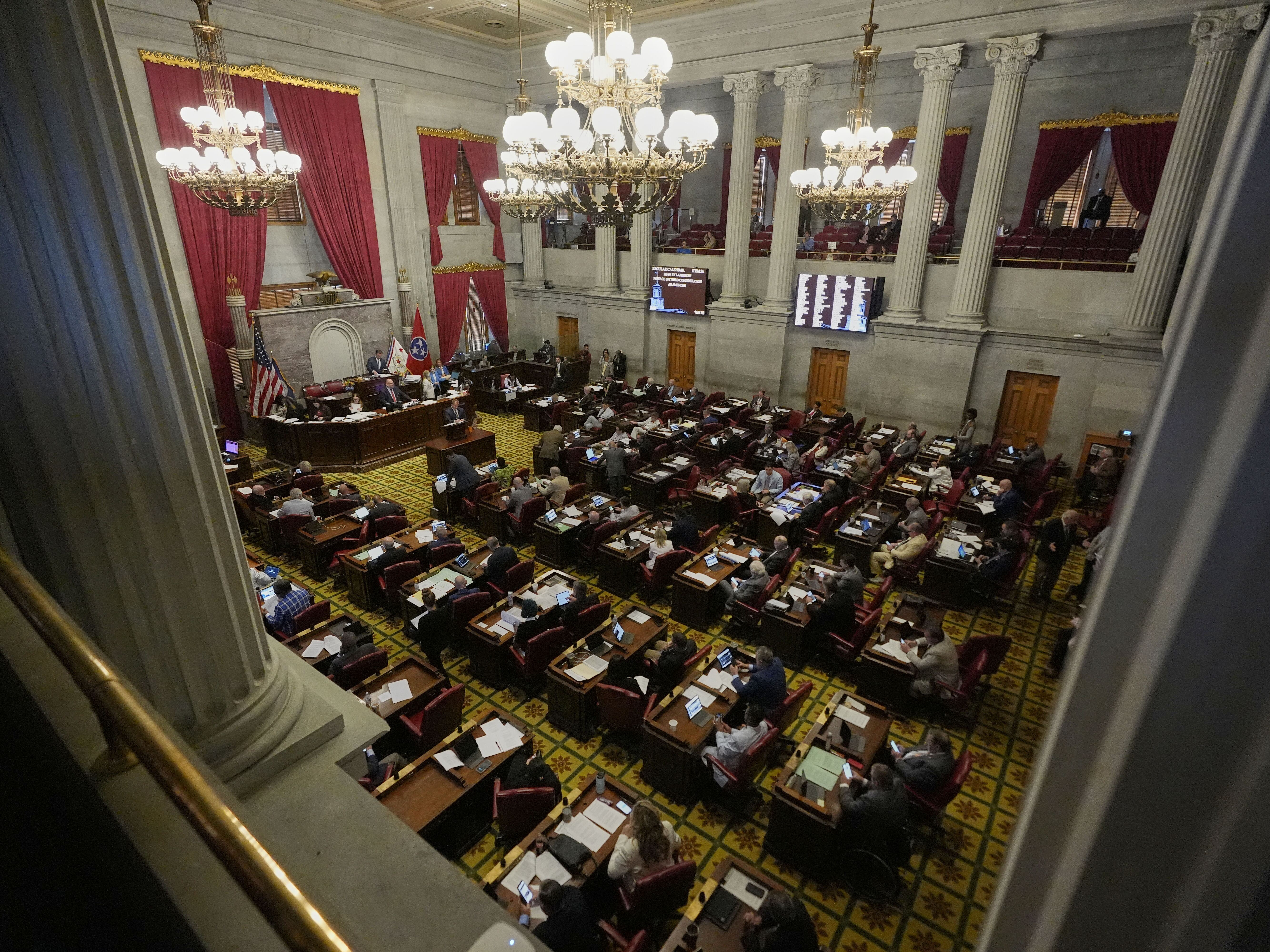 caption: The Tennessee House of Representatives meeting in April in Nashville.