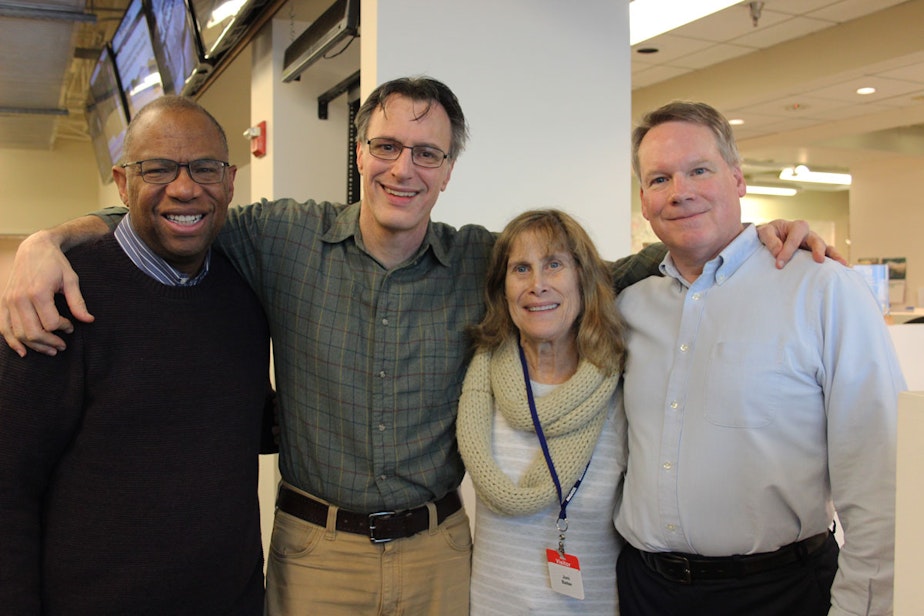 caption: L-R: Essex Porter, Bill Radke, Joni Balter, Paul Guppy