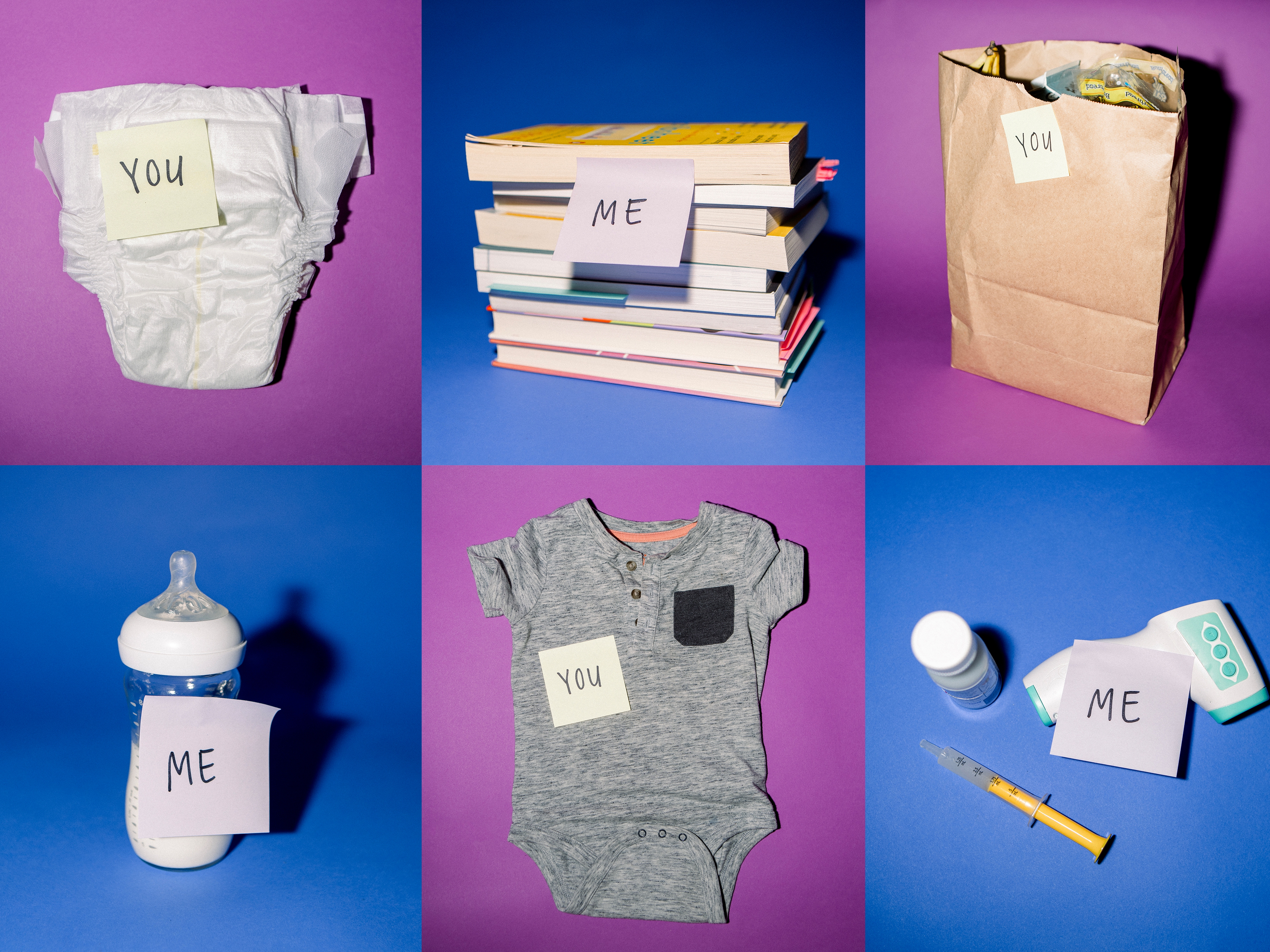 caption: Dividing household labor with a partner after welcoming home a baby takes intention, communication and revision. 