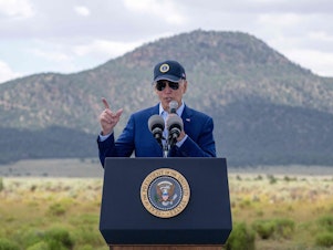 caption: President Biden promised to create the Climate Corps during his first week in office. It's a program meant to appeal to young climate activists.