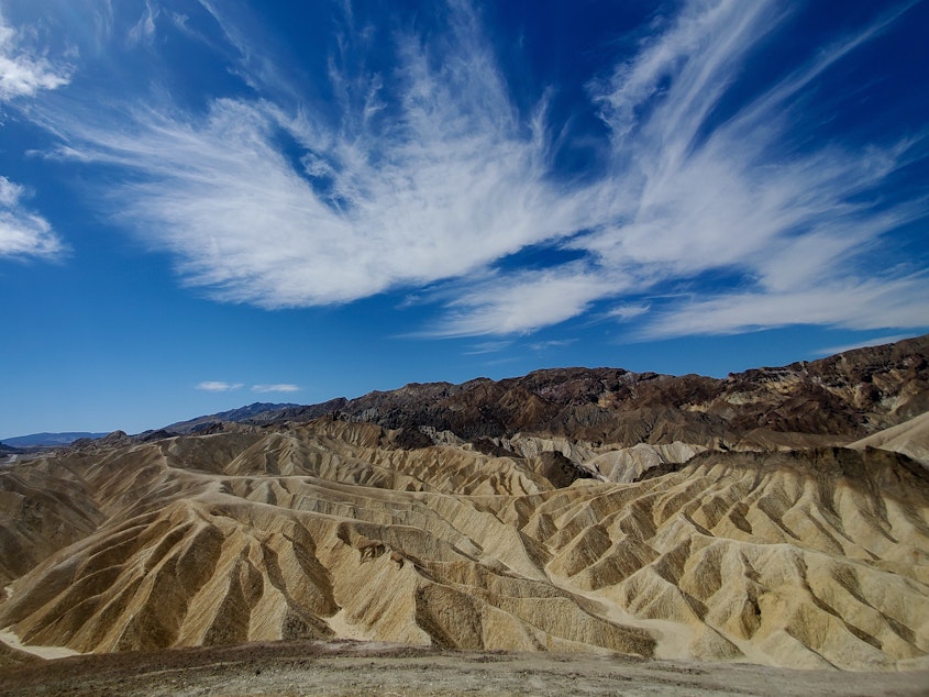 caption: A monitoring station at Death Valley National Park measured a temperature of 130 degrees Sunday — a record for August in the park, the National Weather Service says.
