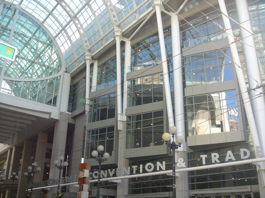 caption: Seattle Convention Center.